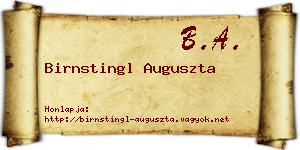 Birnstingl Auguszta névjegykártya
